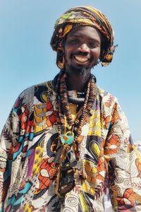 Cala. Bag vendor on the beach, summer 2017. He is 2,07 meters tall.