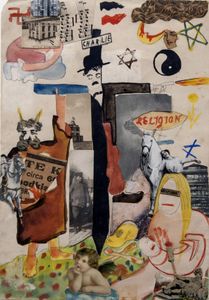 Erwin Blumenfeld, Charlie Chaplin. 1920. Collage, Indian ink, watercolor and pencil on paper Collection Helaine and Yorick Blumenfeld © The Estate of Erwin Blumenfeld