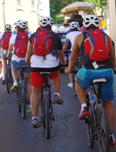 Cyclists in Pisa