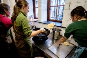 Radhadesh is famed for the quality of  its communal kitchen. During the festival, this kitchen produces three meals a day for almost 1500 people, all free of charge