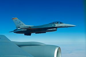 F16 in Post Refueling Position