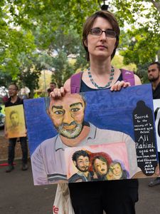 Protesting against refugee deaths, Palm Sunday, Sydney, 2016.