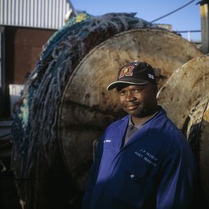Hake fisherman, Saldhana, South Africa.