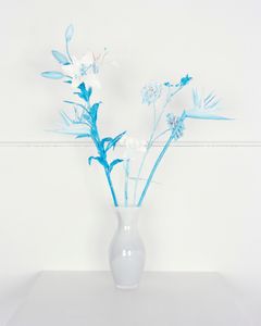 Fake Flowers in Cyan