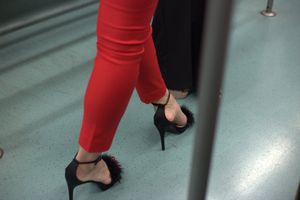 Red legs and high heels