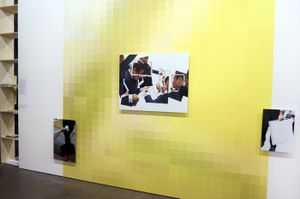 overview installation pixel-stress in booth at UNSEEN