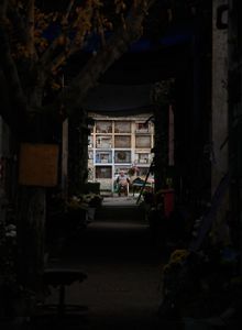 At the end of the hall
