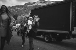 Vintimille (Italy)_Solidarity and fraternity in the border. French and Italian activists help refugees to cross the border illegally through the mountain, including women and kids are arriving.