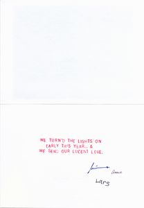 1995, inside greeting (with rubber stamp letter kit).