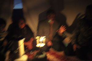 One of Zardeh villagers while explaining about the night of the temblor