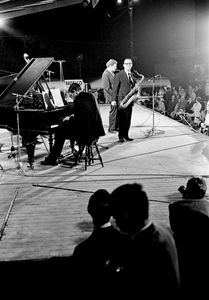 Al Cohen and Zoot Sims at the Belgian Jazz Festival, Bilzen, 1967