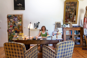 Colette at her desk