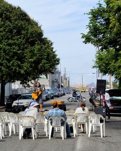 At the border between 4th of July and just another Friday on a street in Eureka