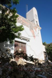 The Church of Santa Maria del Suffragio, called Purgatory Church, built in the seventeenth century and yet completely destroyed by the earthquake of 1883.