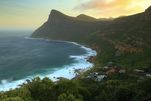 Smitswinkel Bay / Smitswinkel Bay (the Blacksmith's Shop), on the Cape Peninsula, South Africa, a village accessible only by a footpath. Sometimes the Southern Right Whales can be seen on the bay close to shore.
