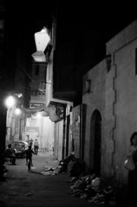 "kan el kalili at night with bicycle"