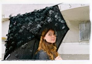 Erin under an Umbrella