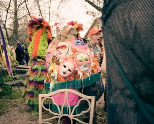 Homage to James Ensor (perhaps), Society of Sainte Anne, Bywater, New Orleans