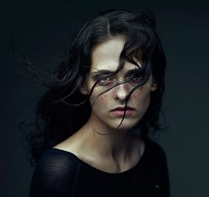 portrait of a girl with black hair
