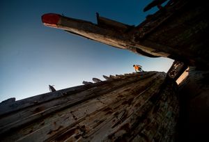 deserted boat