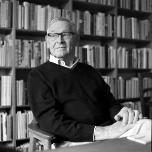 Dad in his home office and library.