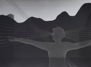 Subconscious Narratives (Rays), 2021, photogram, silver gelatin print with interventions (graphite pencil), 21 x 29 cm