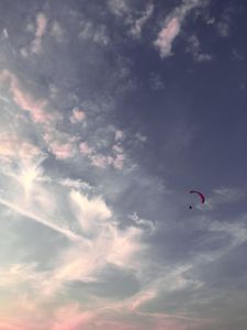 Pink clouds.