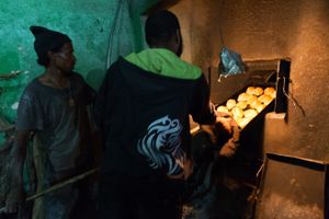 Men at Bakery Work #6
