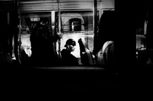 night pulse / street reflect, 35mm film, Rome