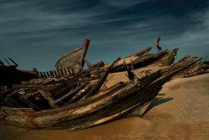 deserted boat