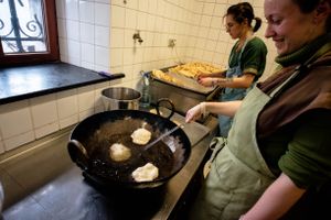 Radhadesh is famed for the quality of  its communal kitchen. During the festival, this kitchen produces three meals a day for almost 1500 people, all free of charge