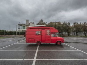 Surfer Motohome in a parking lot