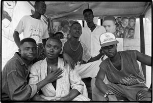 Open air barbershop, Cotonou, Benin © Betty Press
