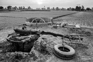 Retired well used to exercise oxen  | Dhanda, Punjab.