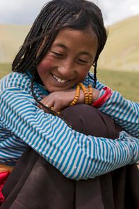 A Khampa nomad girl on the Liyang Grassland. © Michael Freeman