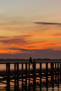 Melbourne Beach Pier at Sunset: Two Admirers