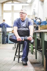 In the metal workshop.