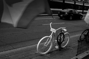 Memorial to fallen cyclist