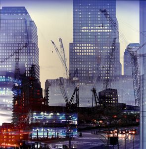 Ground Zero Construction Site,  Shadows of Cranes.