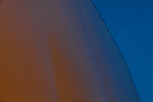 Covered building in evening light