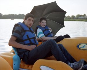 Two Boys in a Peddle Boat, Marine Park, Brooklyn, 2014