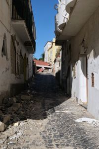 The totally collapsed house where Ciro and his two little brothers were rescued.