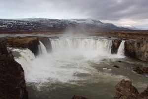 The wounderful Godafoss with rainbow