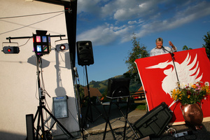 Allocution du syndic lors de la fête nationale; Official speech at Swiss National Day, Crésuz.