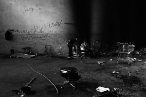 Immigrants from Afganistan in an abandoned factory.  Enri Canaj