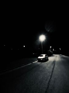 Suburbs in a winter night
