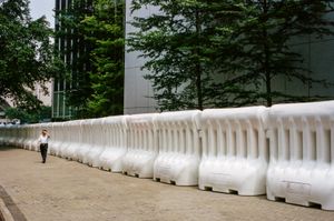 Water Filled Barrier at Government Headquarter , Admiralty, Hong Kong | Aug 2019