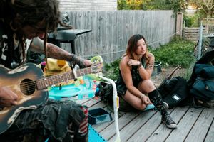 Girl Smoking Cigarette