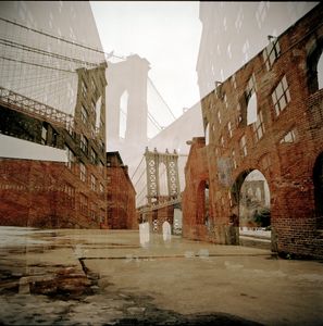 Brooklyn Bridge, Manhattan Bridge, Red Brick Shadow.