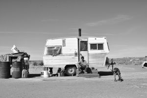Victor lives in this small RV. © Joseph Sorrentino